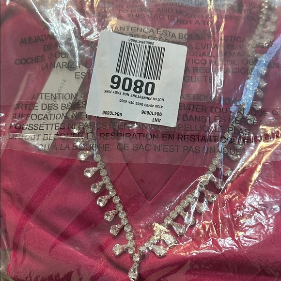 NWT! Hutch Rhinestone V-Neck T-Shirt Dress Short Sleeves Women's Size XS - Picture 5 of 5